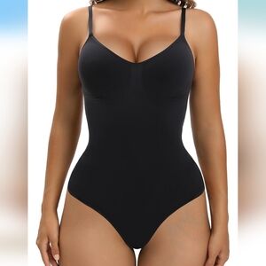 Shapewear Tummy Control Seamless Sculpting Bodysuit Bodyshaper, S/M, Black